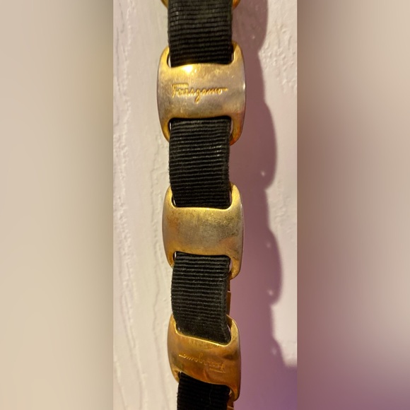 Salvatore Ferragamo Canvas Black Chain Strap Bag - Picture 15 of 17